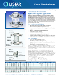 Thumbnail of document Data Sheet - CT-SVFI Clamp Type Sterile Visual Flow Indicator